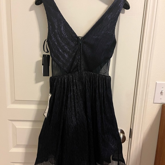 Juniors’ Navy Blue Knee-Length Party Dress - Picture 2 of 2